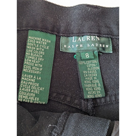Lauren Ralph Lauren Pants Womens 8 Black Denim Jeans Straight Casual High Rise‎ - Picture 7 of 10